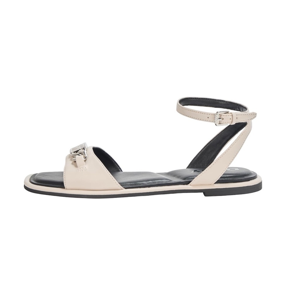 DKNY womens Bacliff Flat Ankle Strap Sandal With Logo Flat Sandal - Picture 2 of 6